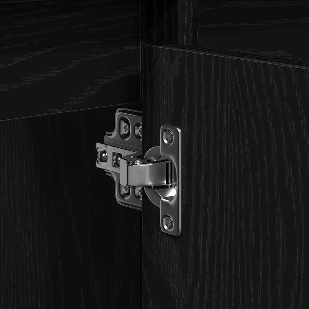 vidaXL Ντουλάπι Λεκάνης Μαύρη Οξυά 91 x 35 x 60 εκ Επεξεργασμένο ξύλο