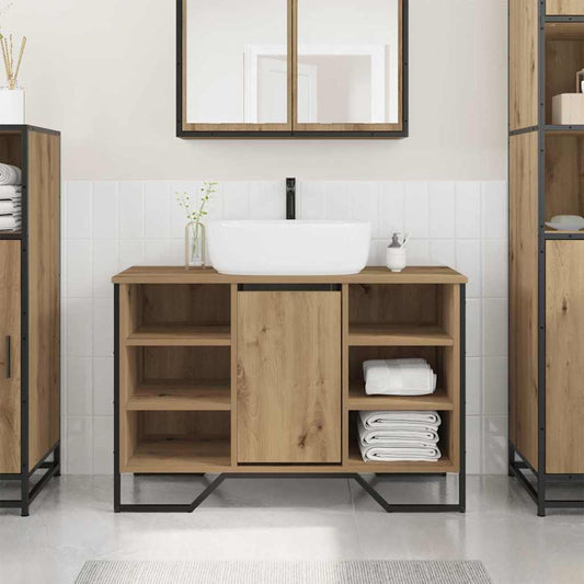 vidaXL Ντουλάπι νεροχύτη με αποθήκευση Artisan Oak 91 x 35 x 60 εκ