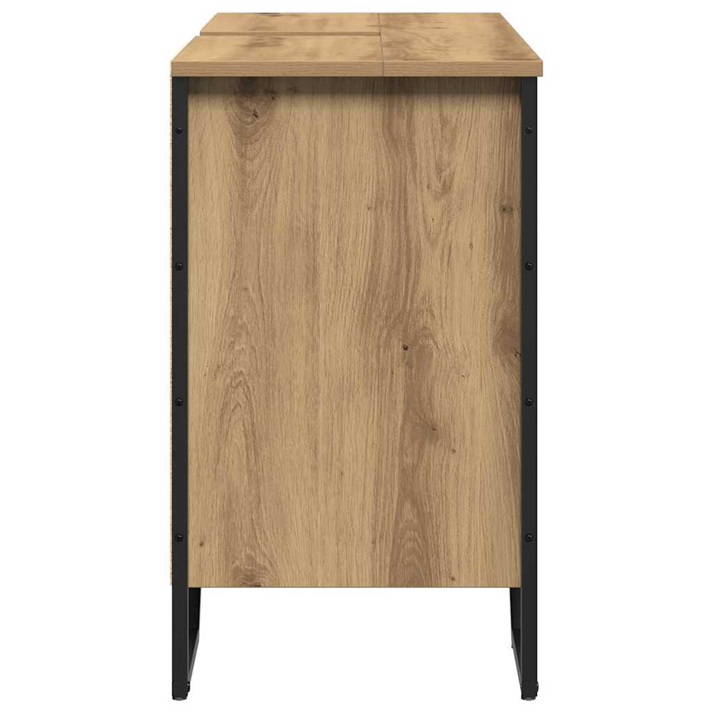 vidaXL Ντουλάπι νεροχύτη με αποθήκευση Artisan Oak 91 x 35 x 60 εκ
