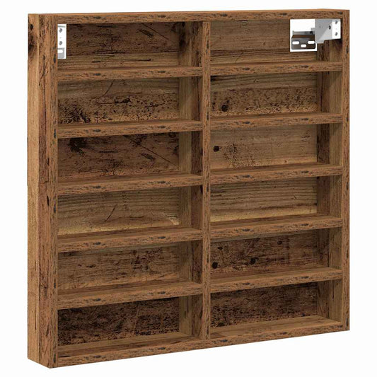 vidaXL Βιτρίνα με ράφι Παλιό ξύλο 60 x 8,5 x 58 εκ Επεξεργασμένο ξύλο