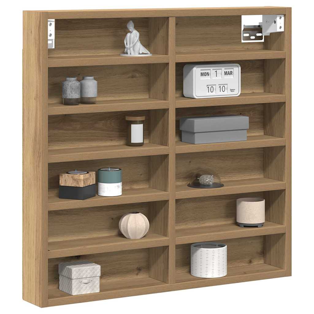 vidaXL Βιτρίνα με ράφι Artisan Oak 60 x 8,5 x 58 εκ Επεξεργασμένο ξύλο