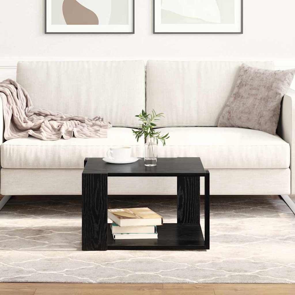 vidaXL Τραπεζάκι σαλονιού Μαύρη δρυς 51.5 x 51.5 x 30 εκ