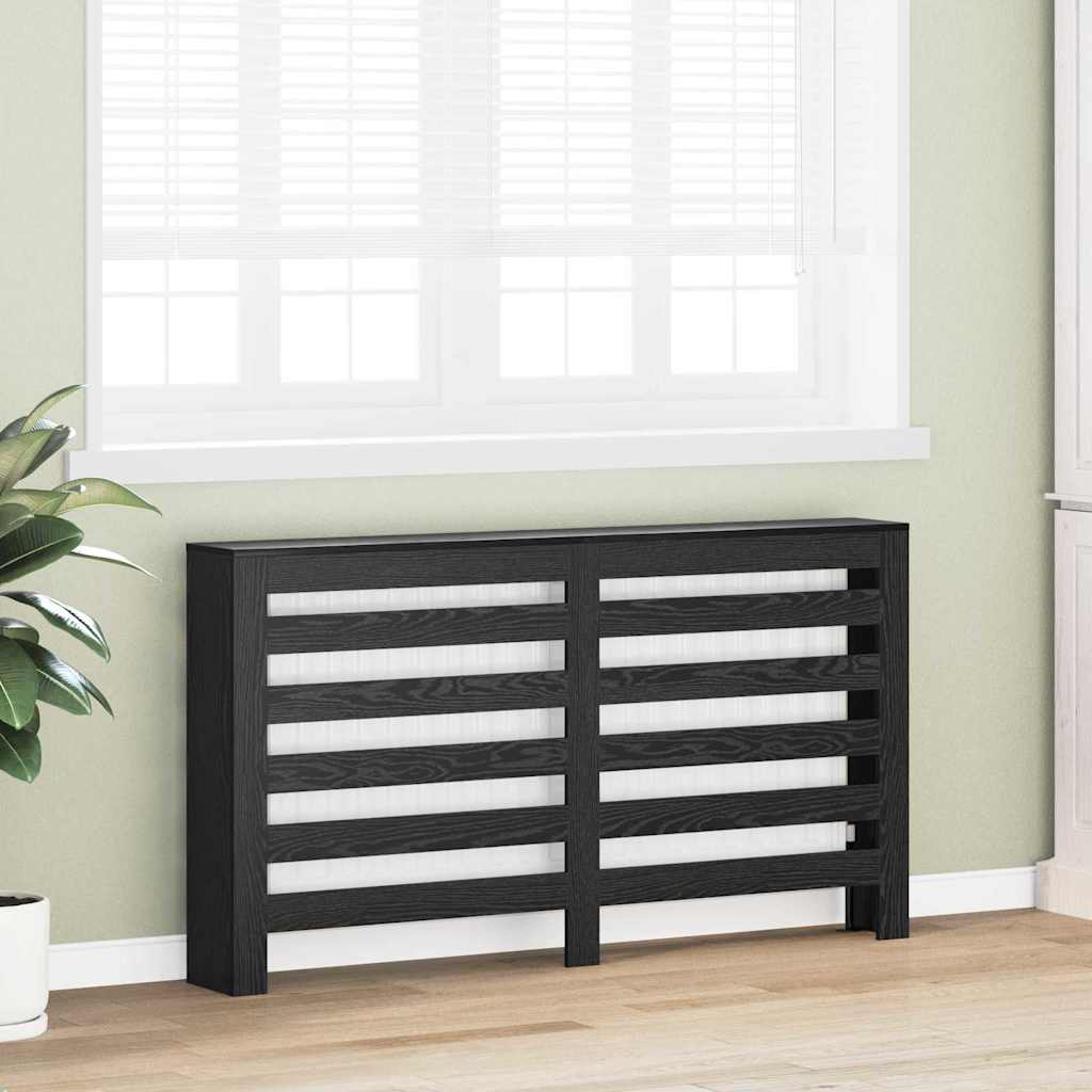 vidaXL Καπάκι Καλοριφέρ Μαύρη Οξυά 149 x 20 x 82 cm Επεξεργασμένο ξύλο