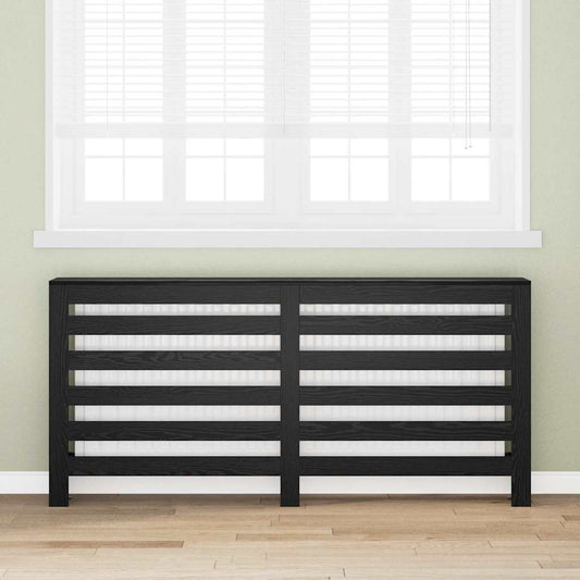 vidaXL Καπάκι Καλοριφέρ Μαύρη Οξυά 175 x 20 x 82 cm Επεξεργασμένο ξύλο