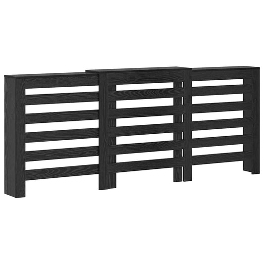 vidaXL Καπάκι Καλοριφέρ Μαύρη Οξυά 205 x 21,5 x 83,5 cm