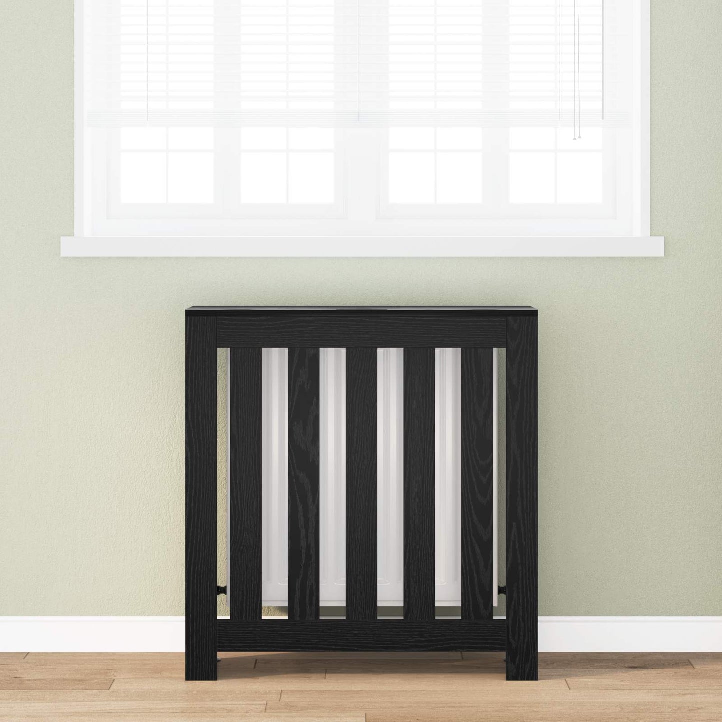 vidaXL Καπάκι Καλοριφέρ Μαύρη Οξυά 78 x 20 x 82 cm Επεξεργασμένο ξύλο
