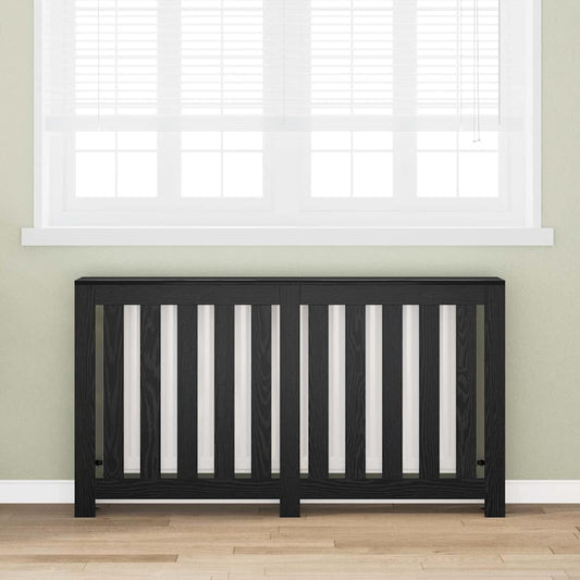 vidaXL Καπάκι Καλοριφέρ Μαύρη Οξυά 149 x 20 x 82 cm Επεξεργασμένο ξύλο
