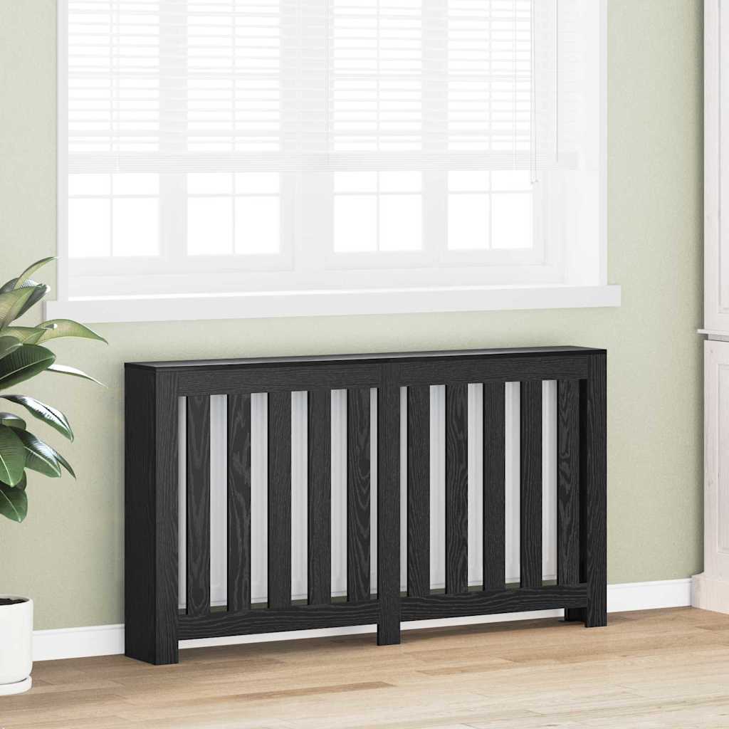 vidaXL Καπάκι Καλοριφέρ Μαύρη Οξυά 149 x 20 x 82 cm Επεξεργασμένο ξύλο