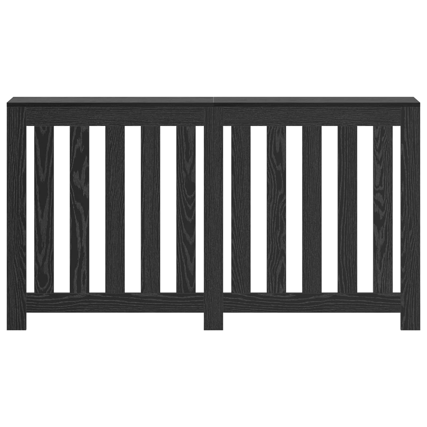 vidaXL Καπάκι Καλοριφέρ Μαύρη Οξυά 149 x 20 x 82 cm Επεξεργασμένο ξύλο