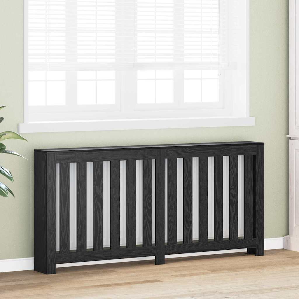 vidaXL Καπάκι Καλοριφέρ Μαύρη Οξυά 175 x 20 x 82 cm Επεξεργασμένο ξύλο