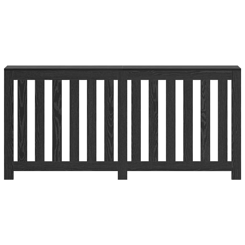 vidaXL Καπάκι Καλοριφέρ Μαύρη Οξυά 175 x 20 x 82 cm Επεξεργασμένο ξύλο