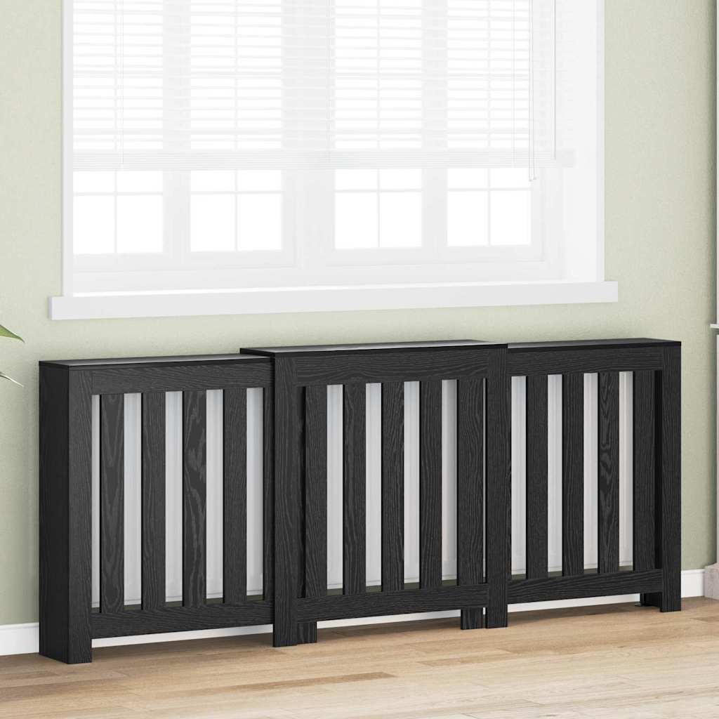 vidaXL Καπάκι Καλοριφέρ Μαύρη Οξυά 205 x 21,5 x 83,5 cm