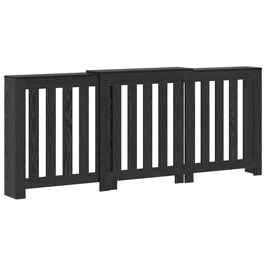 vidaXL Καπάκι Καλοριφέρ Μαύρη Οξυά 205 x 21,5 x 83,5 cm