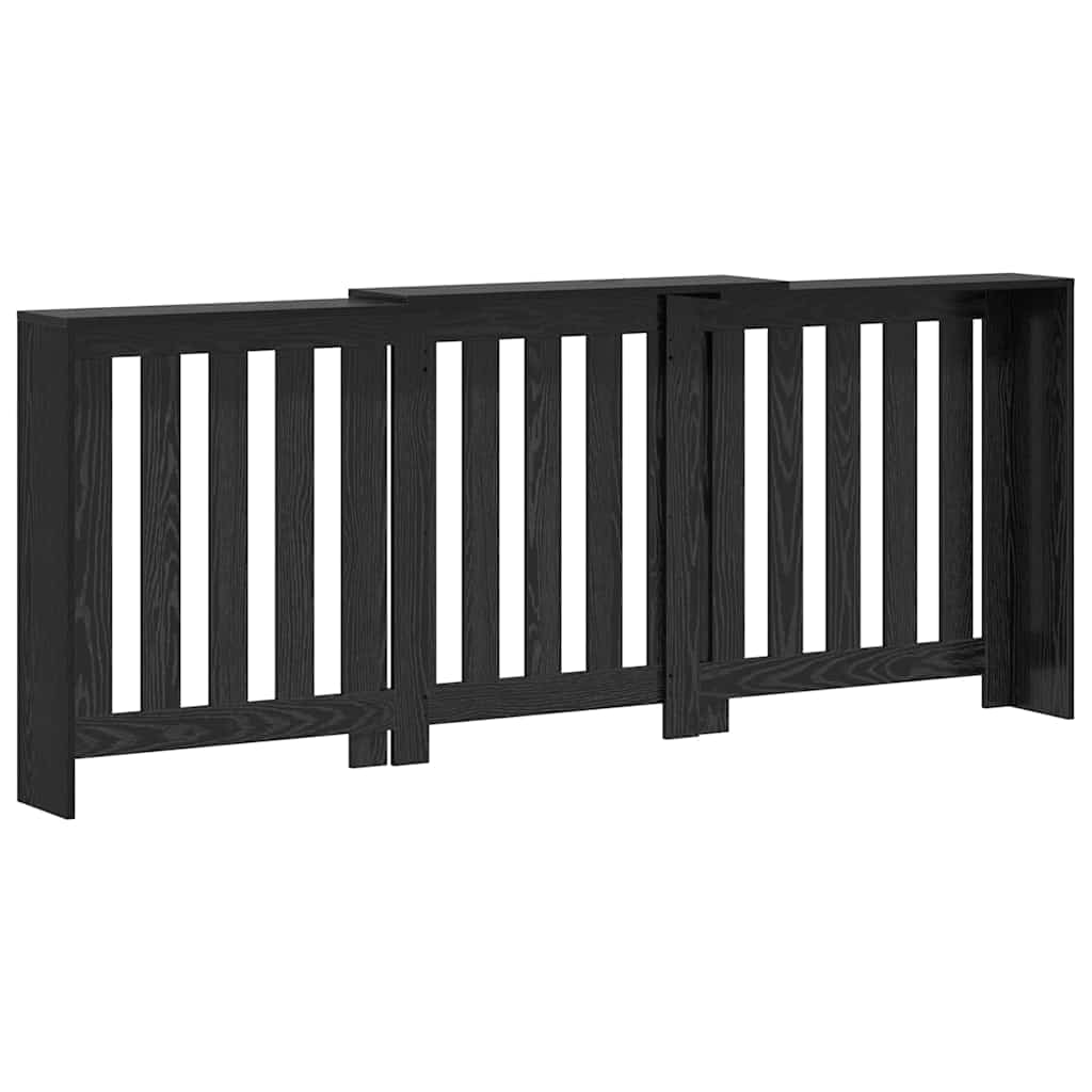vidaXL Καπάκι Καλοριφέρ Μαύρη Οξυά 205 x 21,5 x 83,5 cm