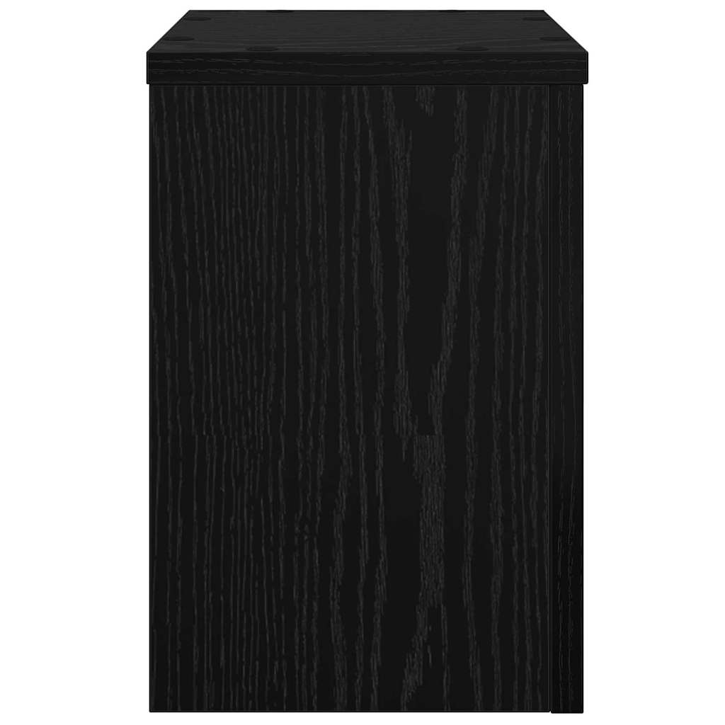 vidaXL Βάση φυτών 2 pcs Μαύρη δρυς 20 x 20 x 30 cm Επεξεργασμένο ξύλο