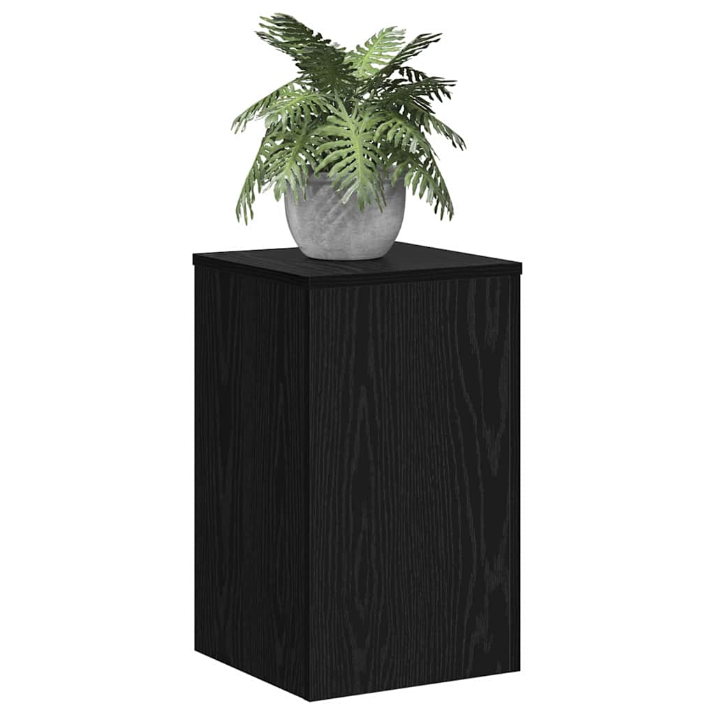 vidaXL Βάση φυτών 2 pcs Μαύρη δρυς 30 x 30 x 50 cm Επεξεργασμένο ξύλο