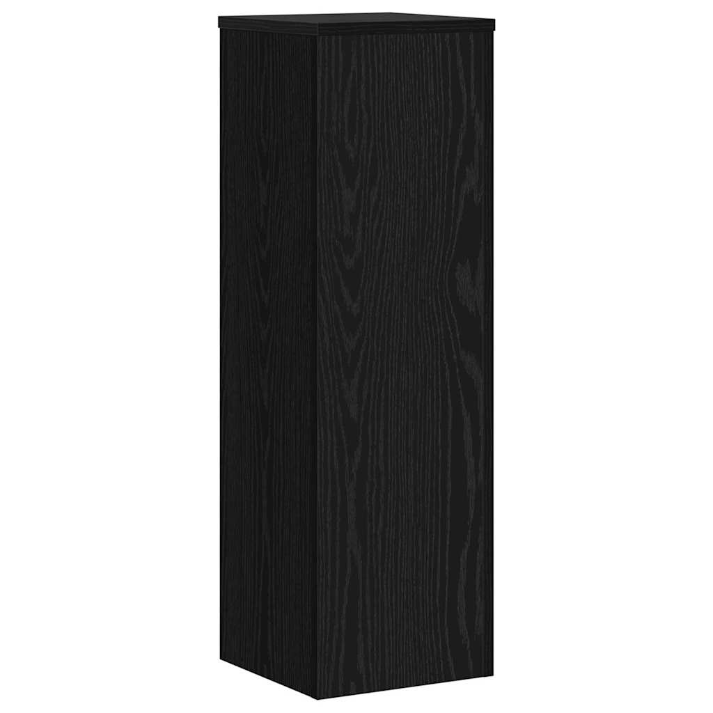 vidaXL Βάση φυτών 2 pcs Μαύρη δρυς 25 x 25 x 80 cm Επεξεργασμένο ξύλο