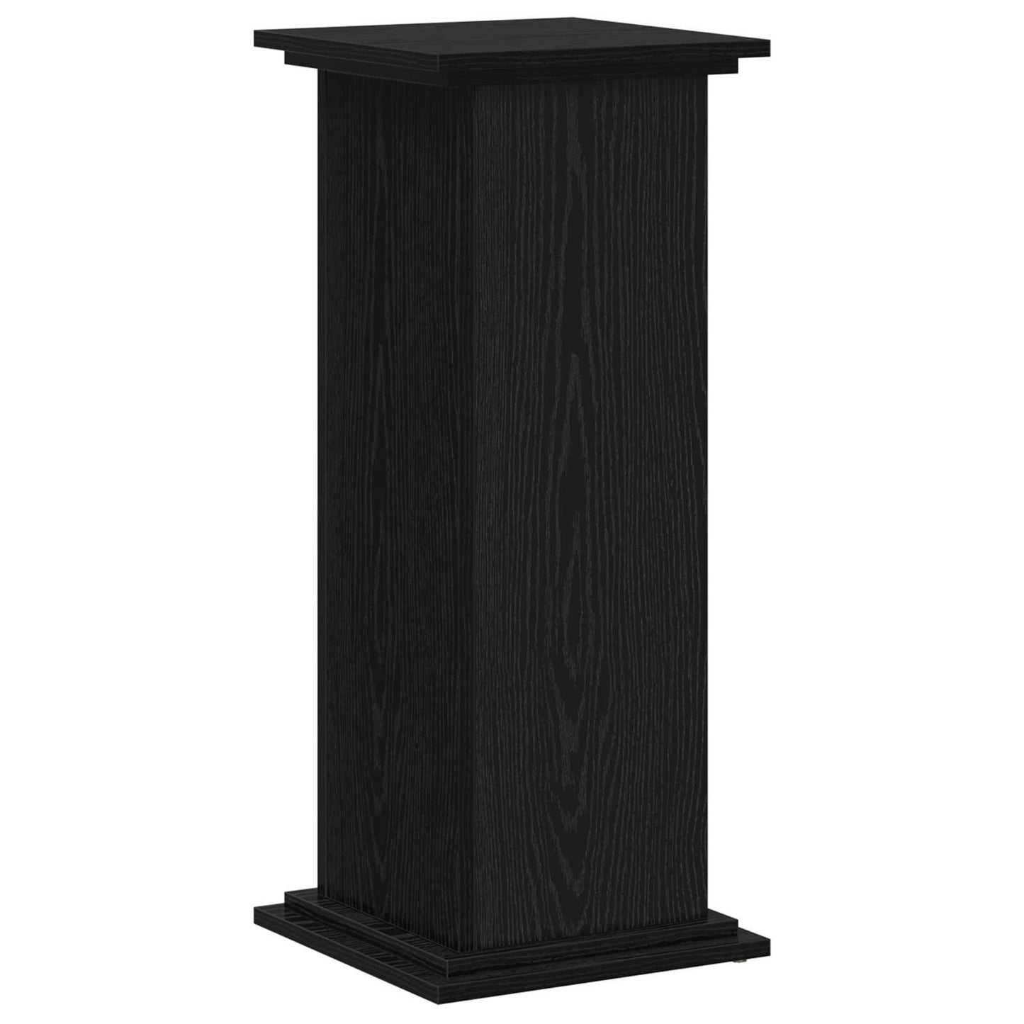 vidaXL Βάση φυτών Μαύρη δρυς 33 x 33 x 80 cm Επεξεργασμένο ξύλο