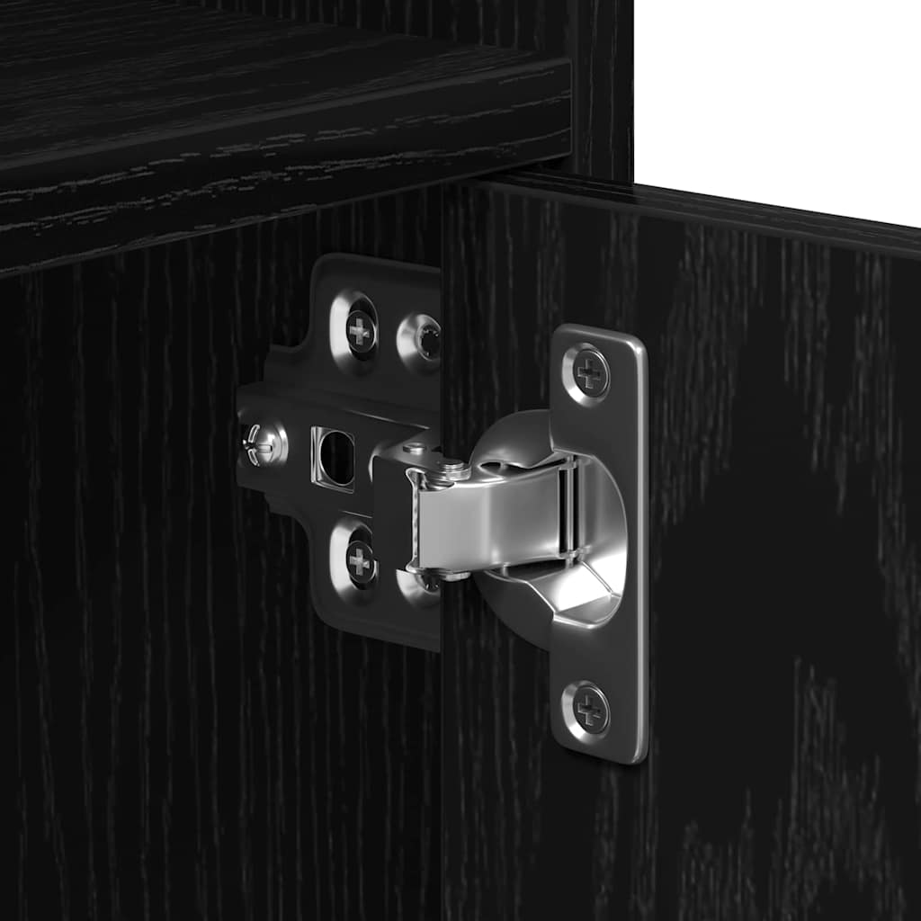 vidaXL Κυλιόμενο ντουλάπι Μαύρη Οξυά 55 x 40 x 91 εκ.