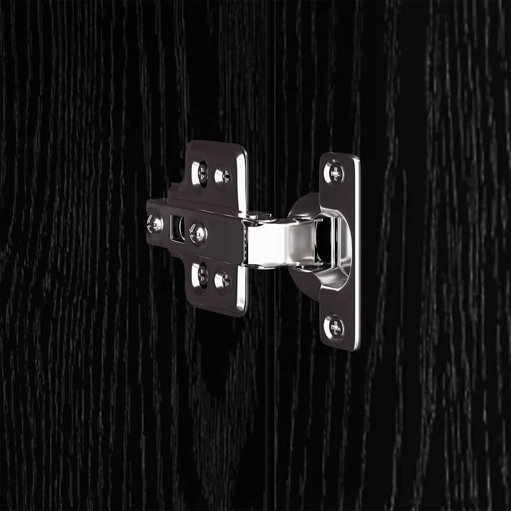 vidaXL Ράφι Έκθεσης Μαύρη Οξυά 31 x 30 x 90 εκ. Επεξεργασμένο ξύλο