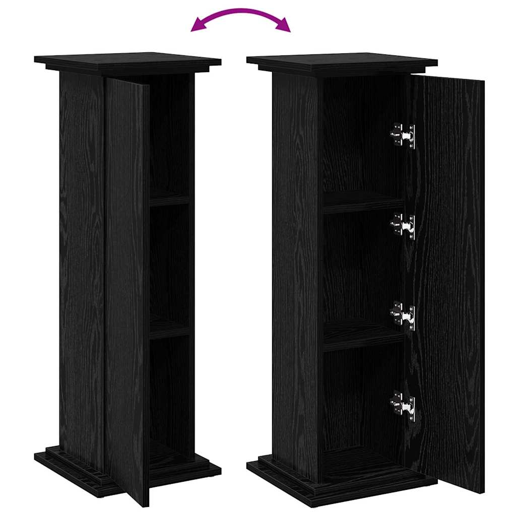 vidaXL Ράφι Έκθεσης Μαύρη Οξυά 31 x 30 x 90 εκ. Επεξεργασμένο ξύλο