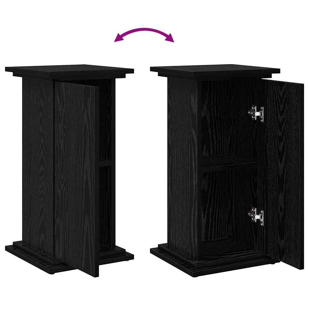 vidaXL Ράφι Έκθεσης Μαύρη Οξυά 31 x 30 x 60 cm Επεξεργασμένο ξύλο