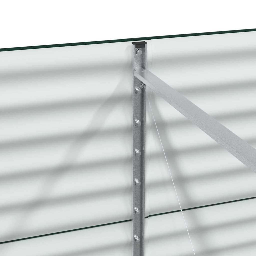 vidaXL Υπερυψωμένη Ζαρντινιέρα Πράσινο 400 x 80 x 81 cm Ατσάλι