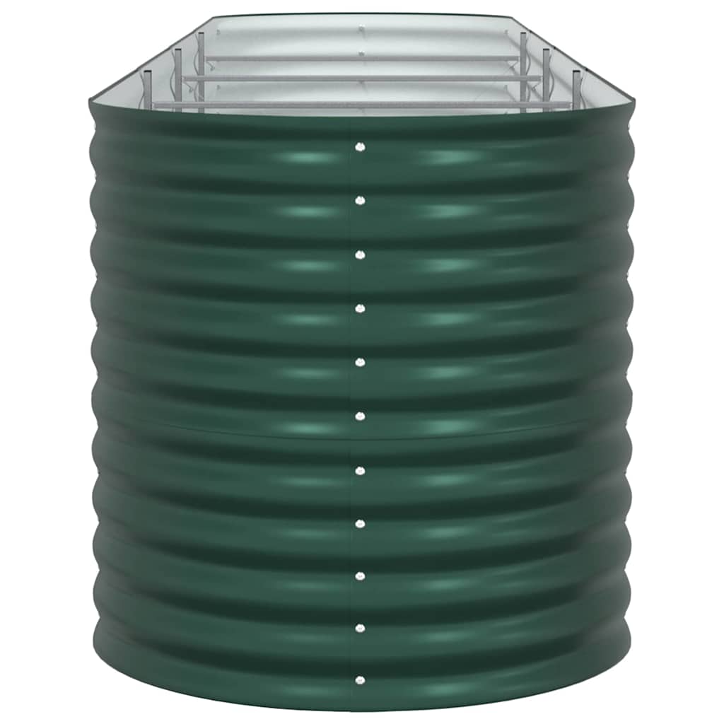 vidaXL Υπερυψωμένη Ζαρντινιέρα Πράσινο 400 x 80 x 81 cm Ατσάλι