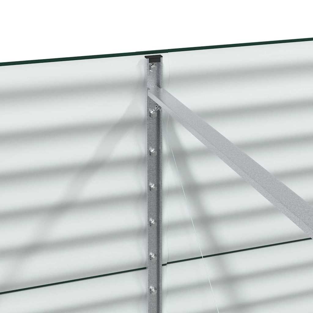 vidaXL Υπερυψωμένη Ζαρντινιέρα Πράσινο 320 x 80 x 81 cm Ατσάλι