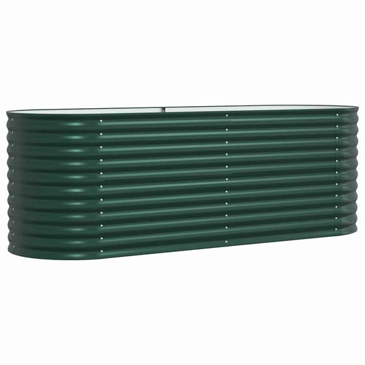 vidaXL Υπερυψωμένη Ζαρντινιέρα Πράσινο 240 x 80 x 81 cm Ατσάλι