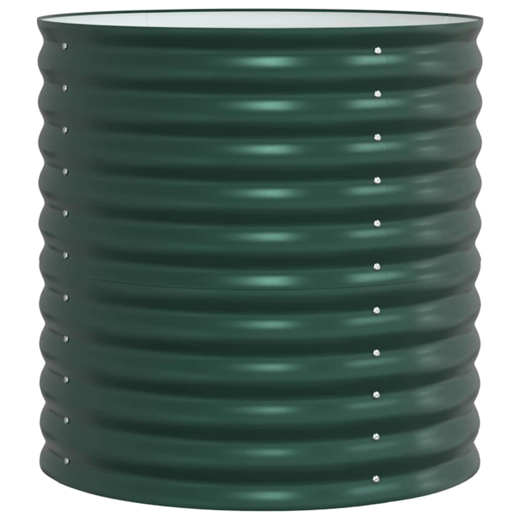 vidaXL Υπερυψωμένη Ζαρντινιέρα Πράσινο 80 x 80 x 81 cm Ατσάλι