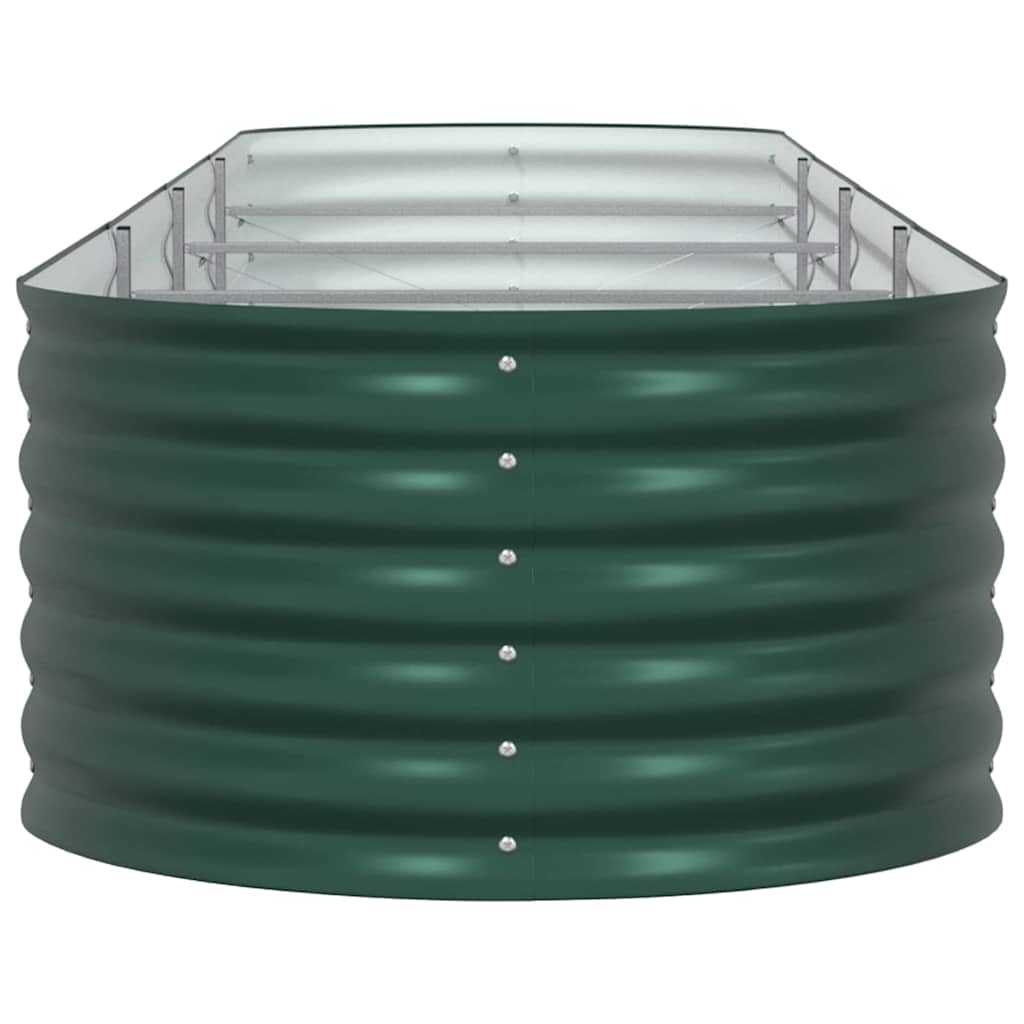 vidaXL Υπερυψωμένη Ζαρντινιέρα Πράσινο 400 x 80 x 44 cm Ατσάλι