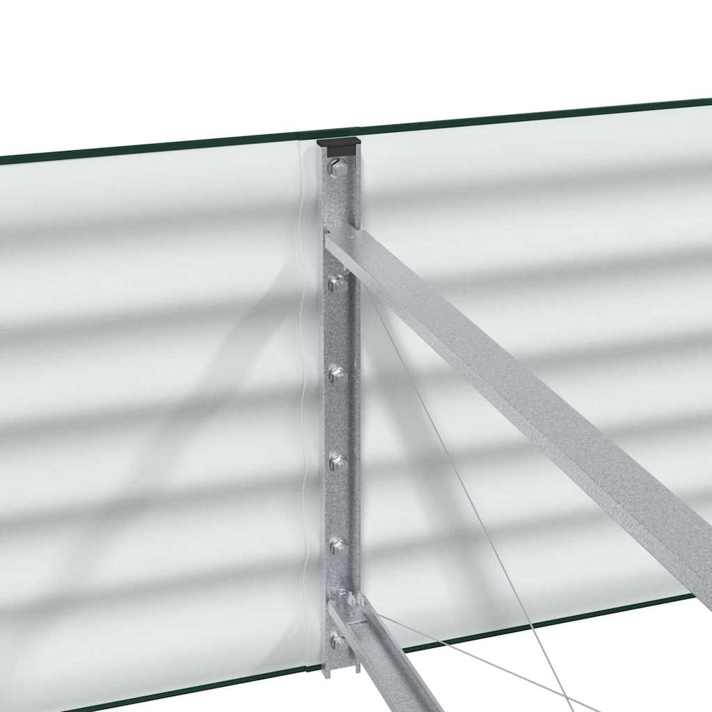 vidaXL Υπερυψωμένη Ζαρντινιέρα Πράσινο 320 x 80 x 44 cm Ατσάλι