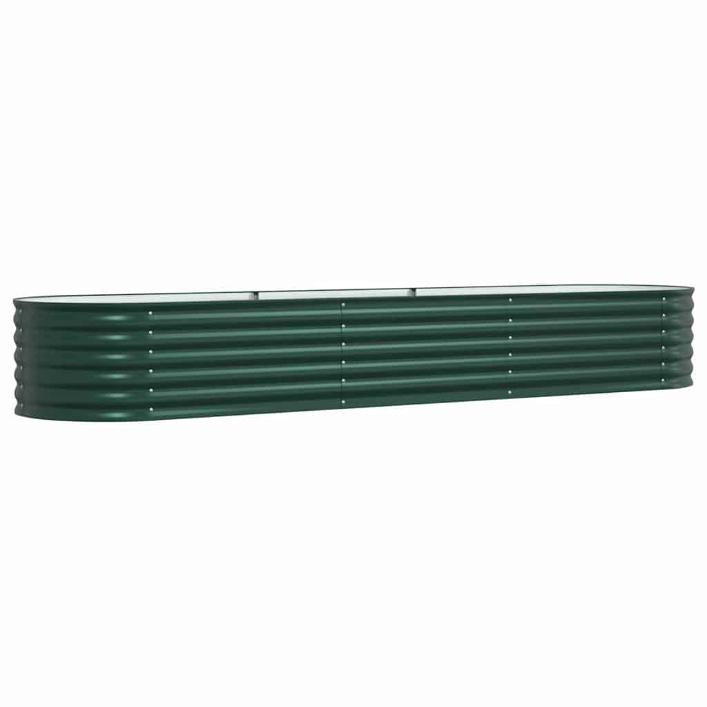 vidaXL Υπερυψωμένη Ζαρντινιέρα Πράσινο 320 x 80 x 44 cm Ατσάλι