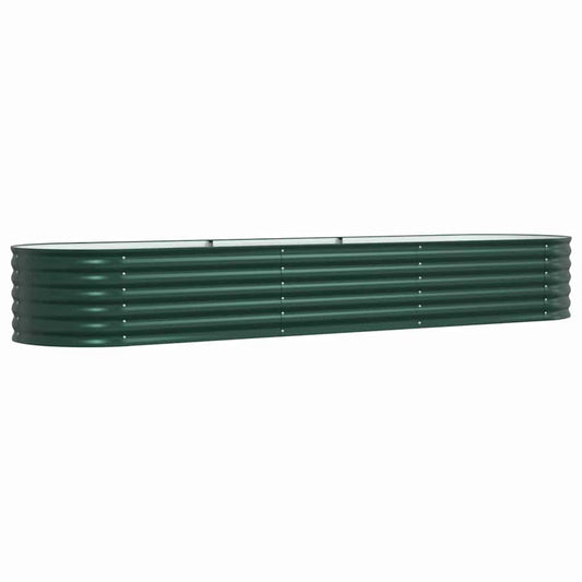 vidaXL Υπερυψωμένη Ζαρντινιέρα Πράσινο 320 x 80 x 44 cm Ατσάλι