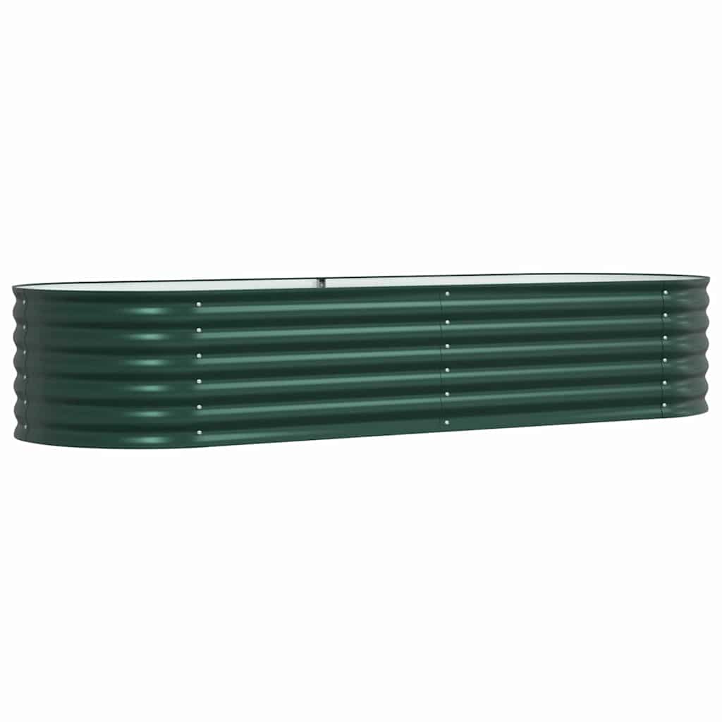 vidaXL Υπερυψωμένη Ζαρντινιέρα Πράσινο 240 x 80 x 44 cm Ατσάλι