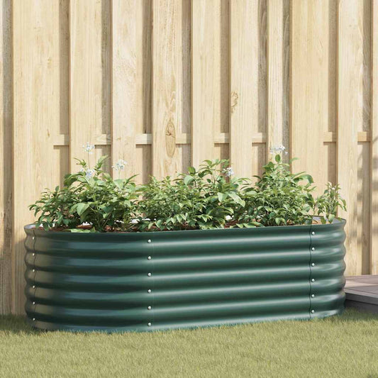 vidaXL Υπερυψωμένη Ζαρντινιέρα Πράσινο 160 x 80 x 44 cm Ατσάλι