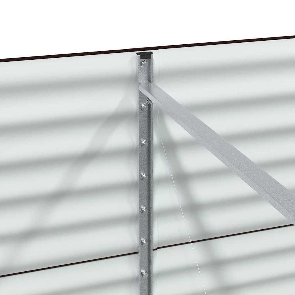 vidaXL Υπερυψωμένη Ζαρντινιέρα Καφέ 240 x 80 x 81 cm Ατσάλι