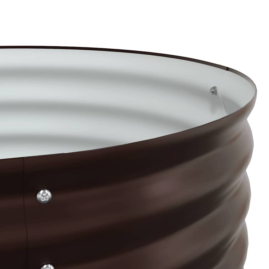 vidaXL Υπερυψωμένη Ζαρντινιέρα Καφέ 240 x 80 x 81 cm Ατσάλι