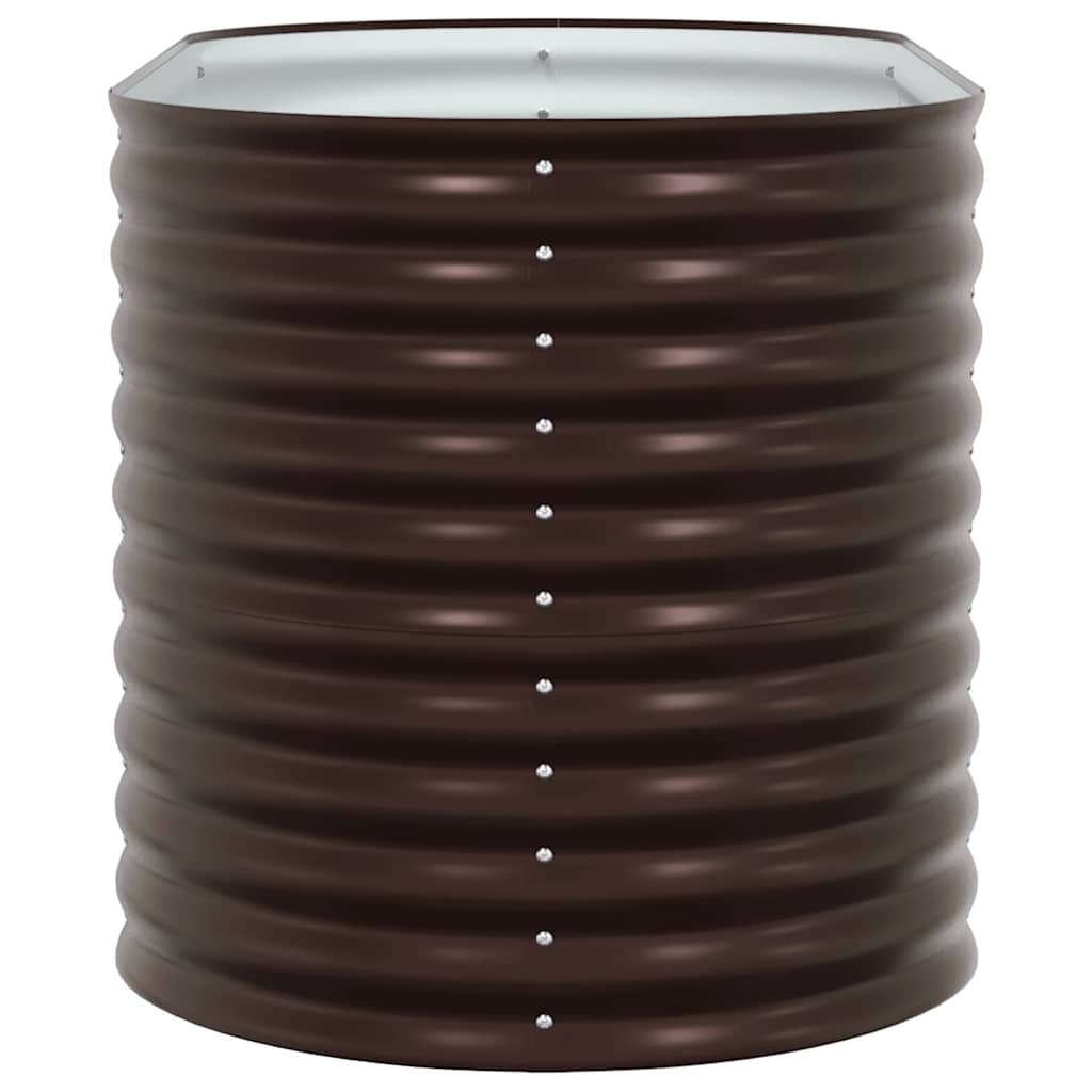 vidaXL Υπερυψωμένη Ζαρντινιέρα Καφέ 160 x 80 x 81 cm Ατσάλι