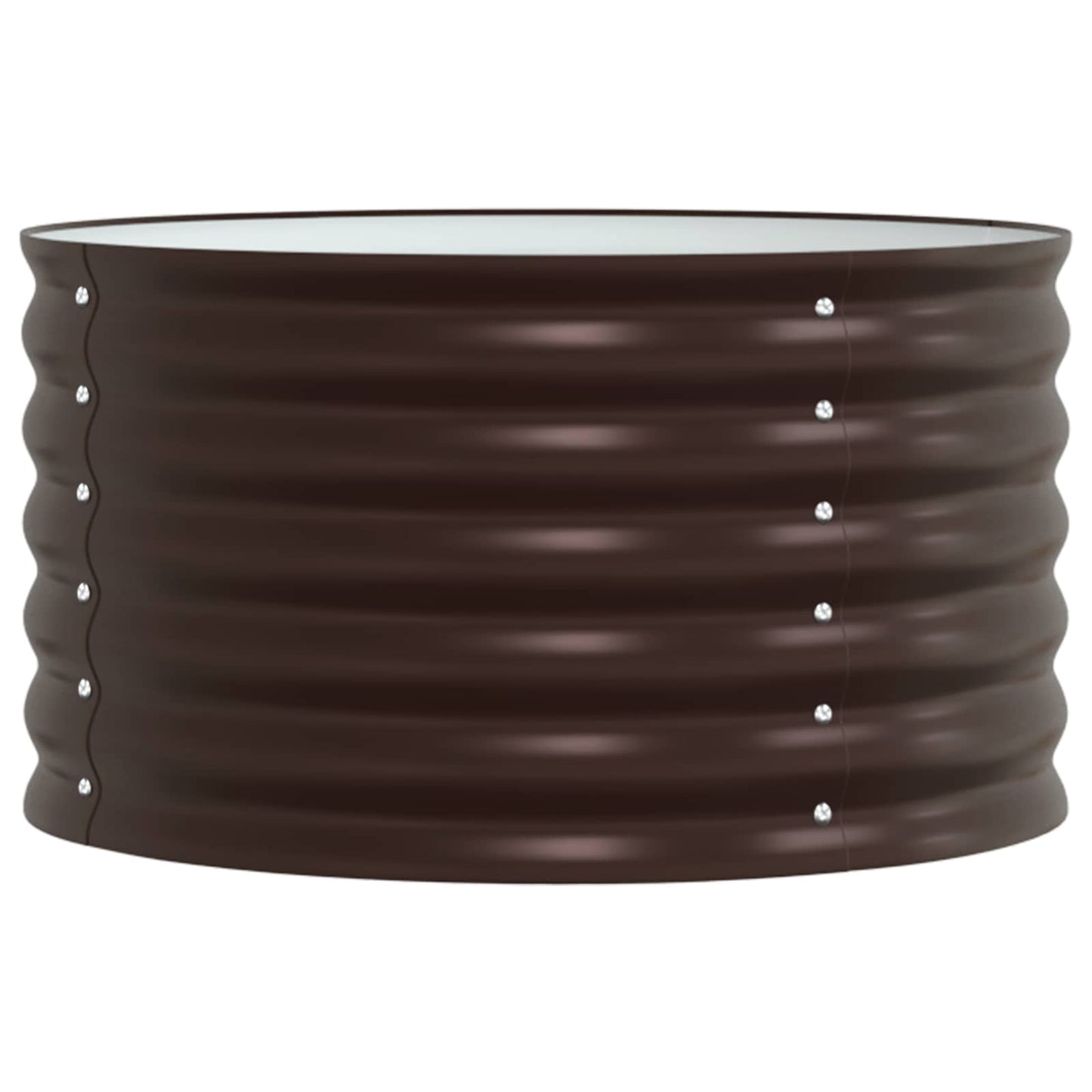 vidaXL Υπερυψωμένη Ζαρντινιέρα Καφέ 80 x 80 x 44 cm Ατσάλι