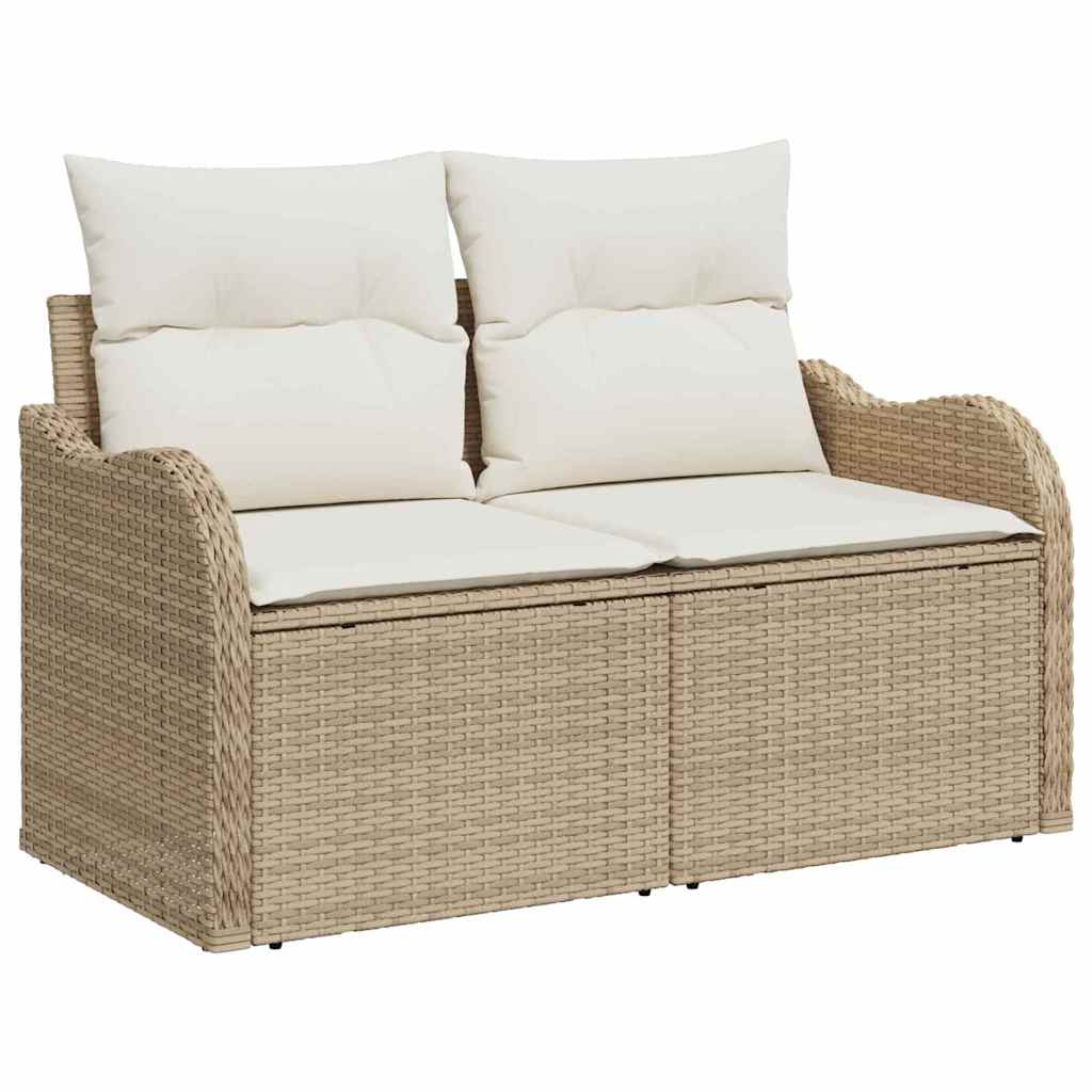 vidaXL Σετ Καναπέ Κήπου 6 pcs Μπεζ Πολυ ράταν