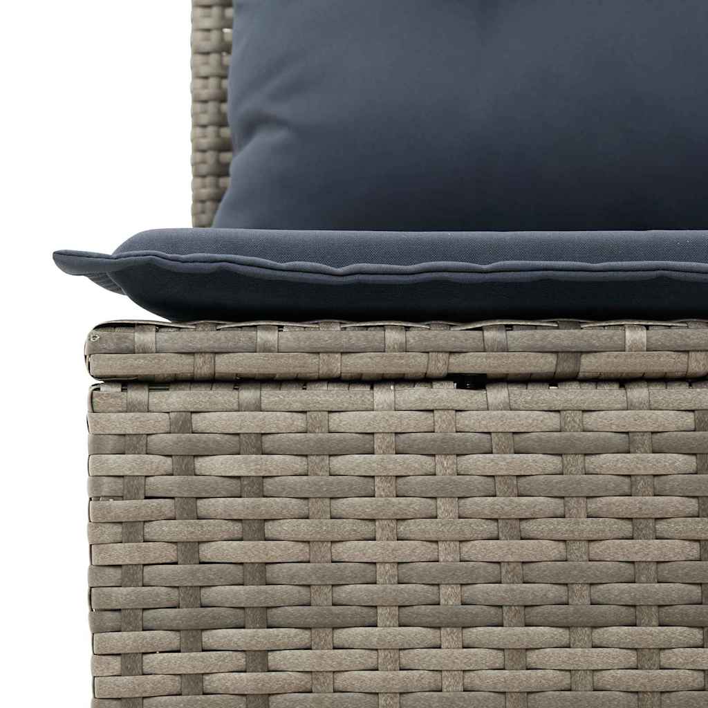 vidaXL Σετ Καναπέ Κήπου 9 τμχ. Γκρι συνθετικό ρατάν