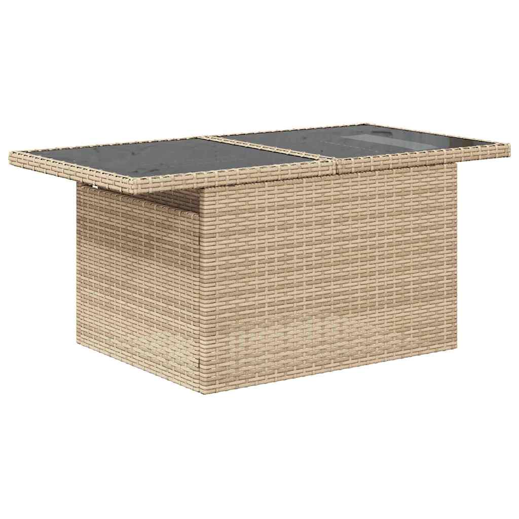 vidaXL Σετ καθιστικού με μαξιλάρι 9 pcs Μπεζ Πολυ ράταν