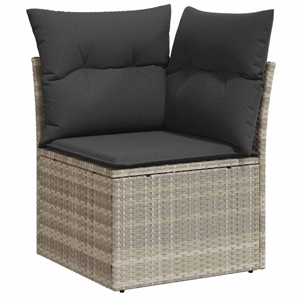 vidaXL Σετ Καναπέ Κήπου με μαξιλάρι 8 pcs Ανοιχτό γκρι