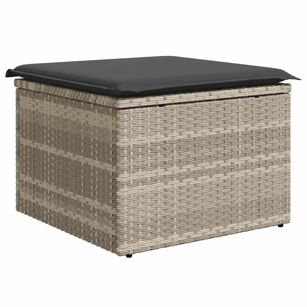 vidaXL Σετ Καναπέ Κήπου με μαξιλάρι 8 pcs Ανοιχτό γκρι