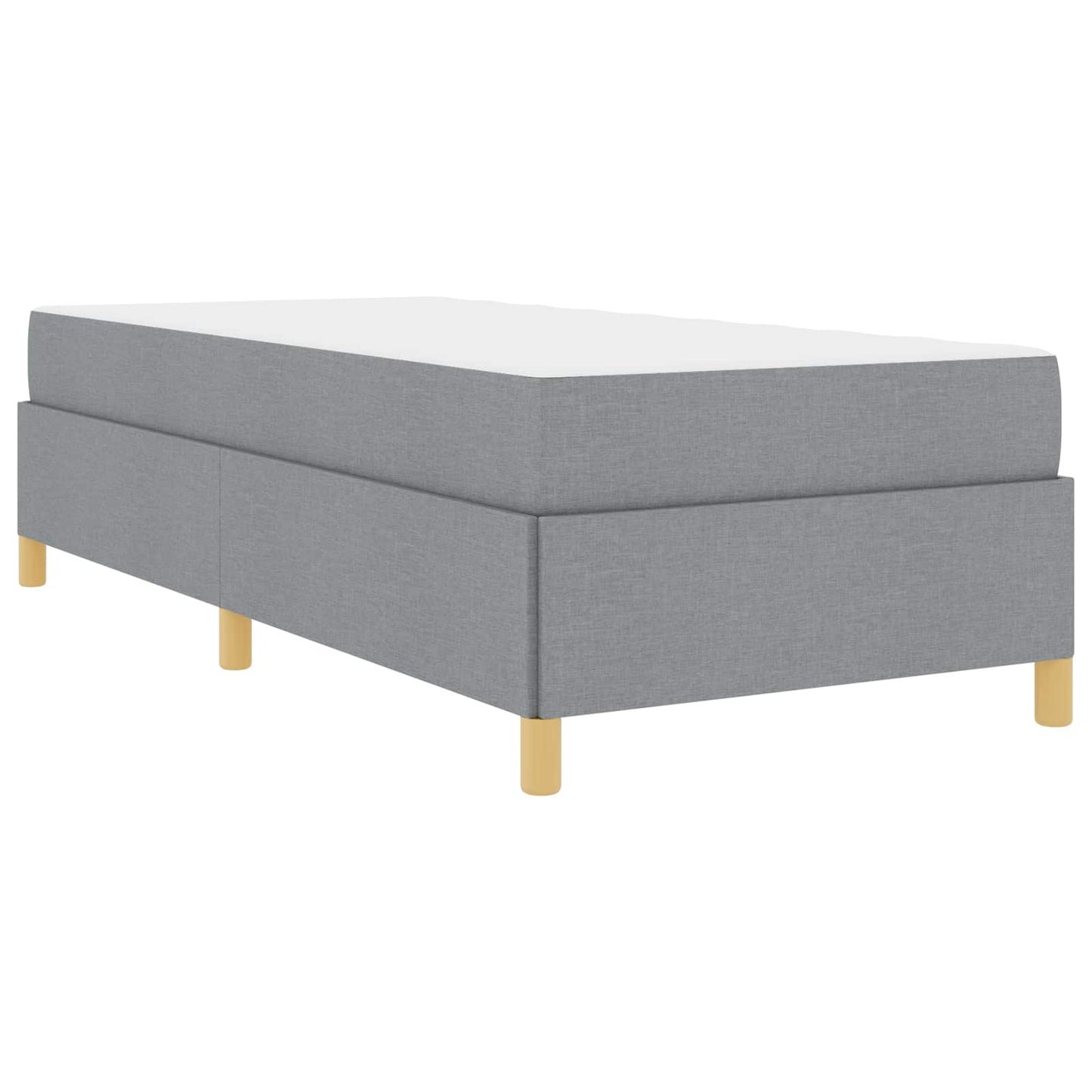 vidaXL Σκελετός Κρεβατιού Ανοιχτό γκρι 90 x 200 cm ύφασμα