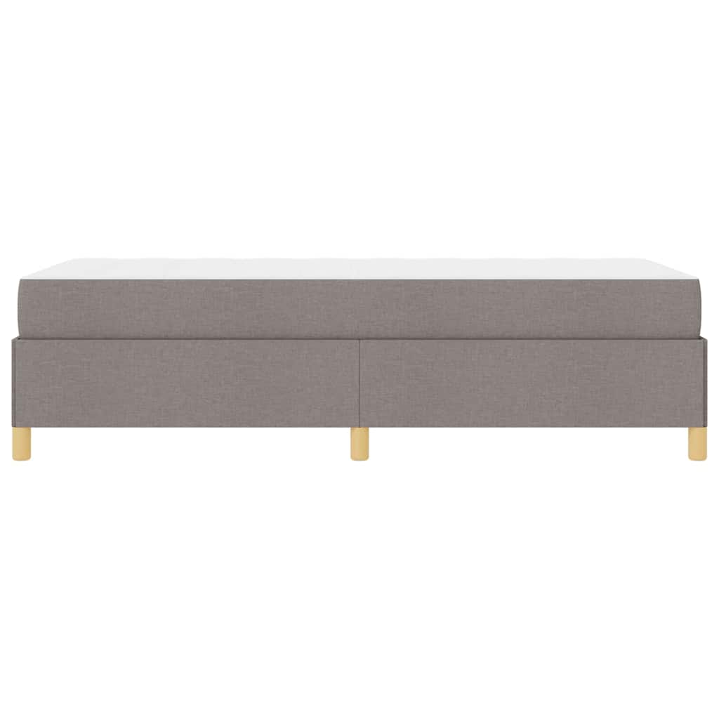 vidaXL Κρεβάτι με ελατήρια Ταμπά και Λευκό 90 x 200 cm ύφασμα
