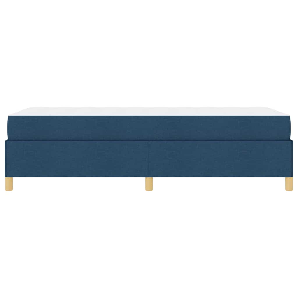 vidaXL Σκελετός Κρεβατιού με στρώμα Μπλε 90 x 200 cm ύφασμα