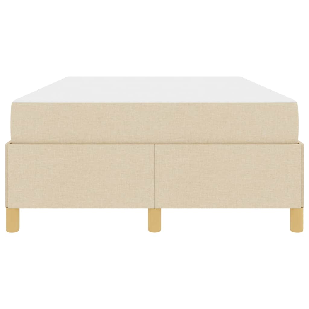 vidaXL Σκελετός Κρεβατιού με στρώμα Κρεμ 120 x 190 cm ύφασμα